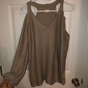Tobi Cold Shoulder Sweater
